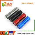 2015 Hot Sale Cheap Price 9 Led Flashlight Colorful Mini Aluminum 3*AAA battery emergency torch